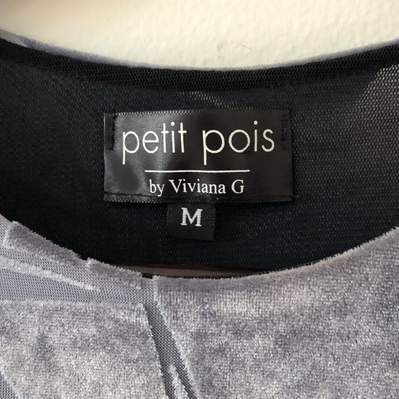 Petite Pois by Viviana G Mesh Sleeve Top - Picture 3 of 6